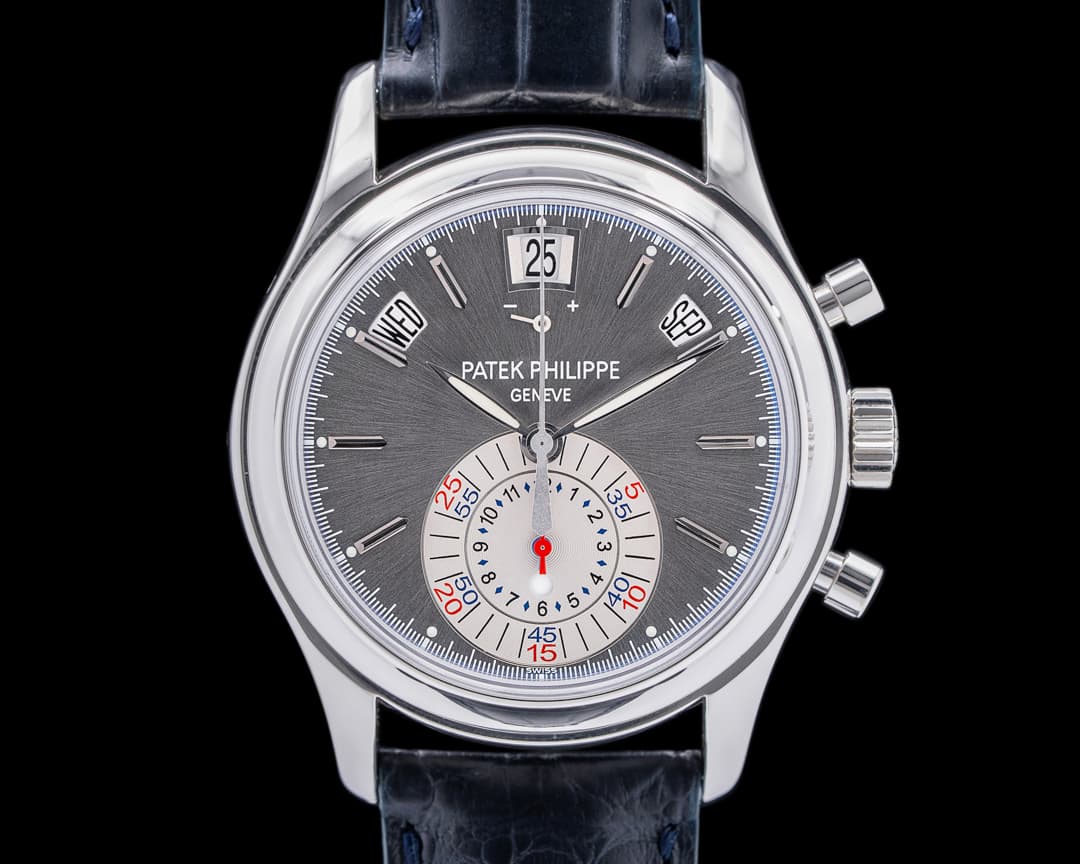 Patek Philippe Annual Calendar 5960P Chronograph Platinum Grey Dial