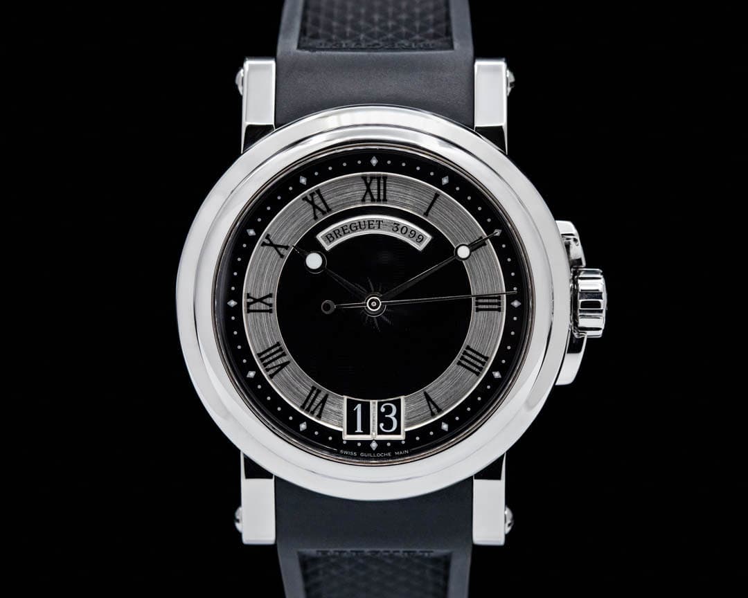Breguet Marine Big Date Black Dial SS / Rubber