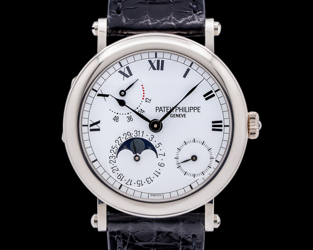 Patek Philippe Power Reserve 5054 Moonphase 18K White Gold
