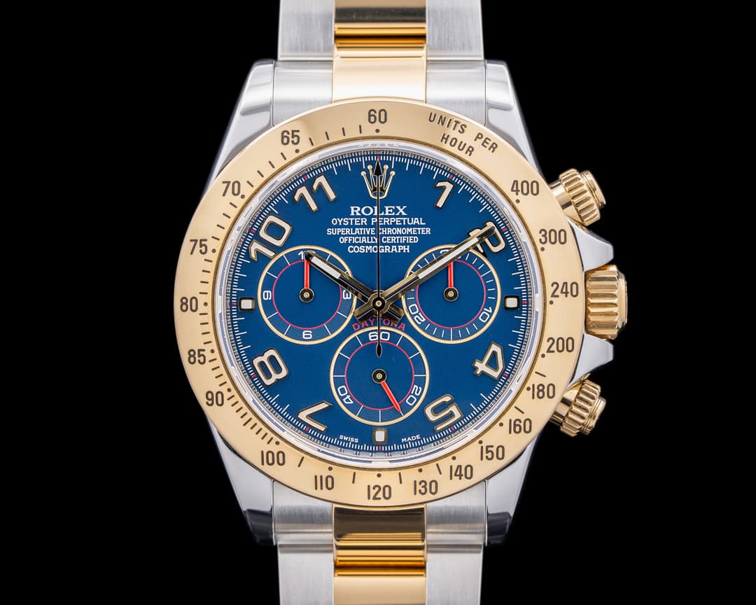 Rolex Daytona Blue Arabic "Racing" Dial 18K Yellow Gold / SS
