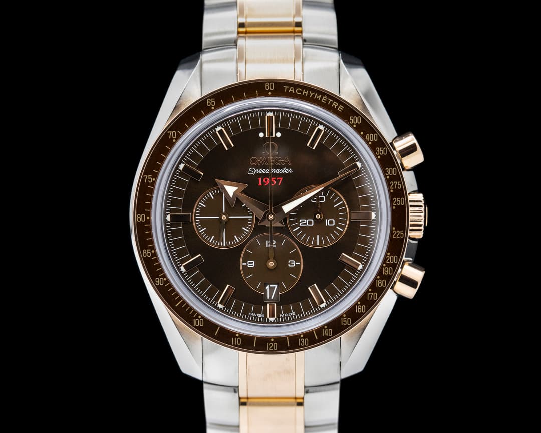 Omega Speedmaster Broad Arrow 1957 SS / 18k RG