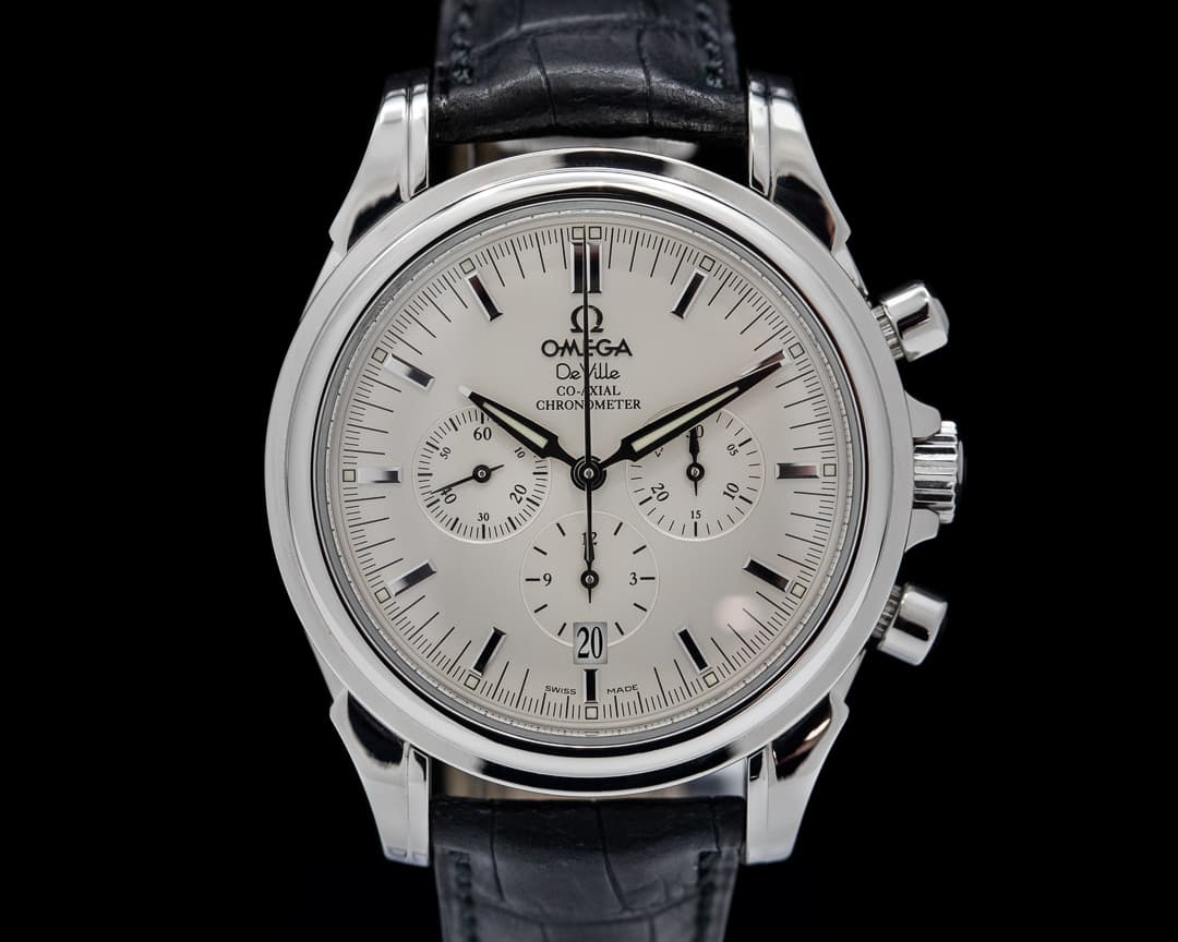 Omega DeVille Co-axial Chronograph SS / SS Silver Dial