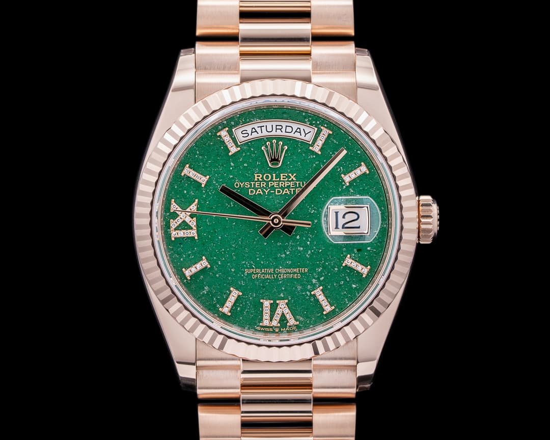 Rolex Day Date President 128235 Aventurine Diamond Dial UNWORN