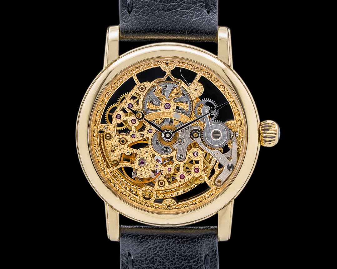 Montblanc Meisterstuck 75th Anniversary Engraved Skeleton Dial 18K YG LIMITED