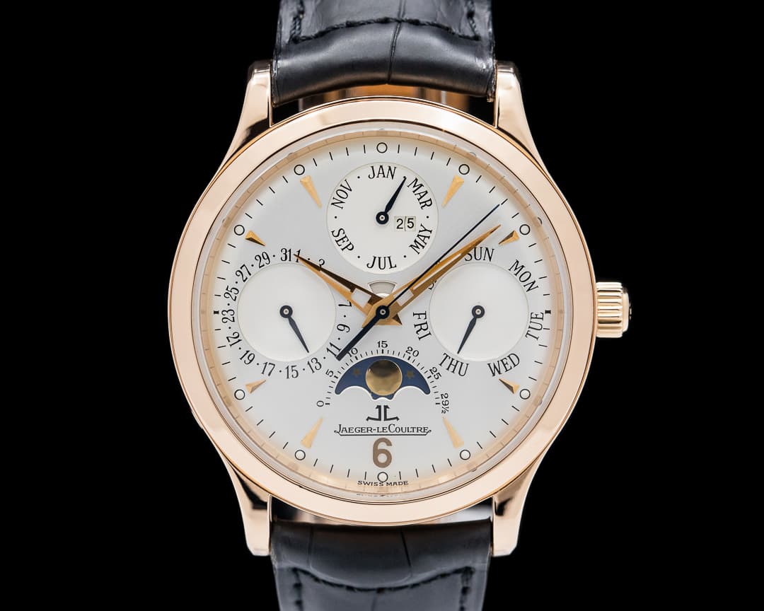 Jaeger LeCoultre Master Control Perpetual Moon Phase 18K RG / Silver Dial