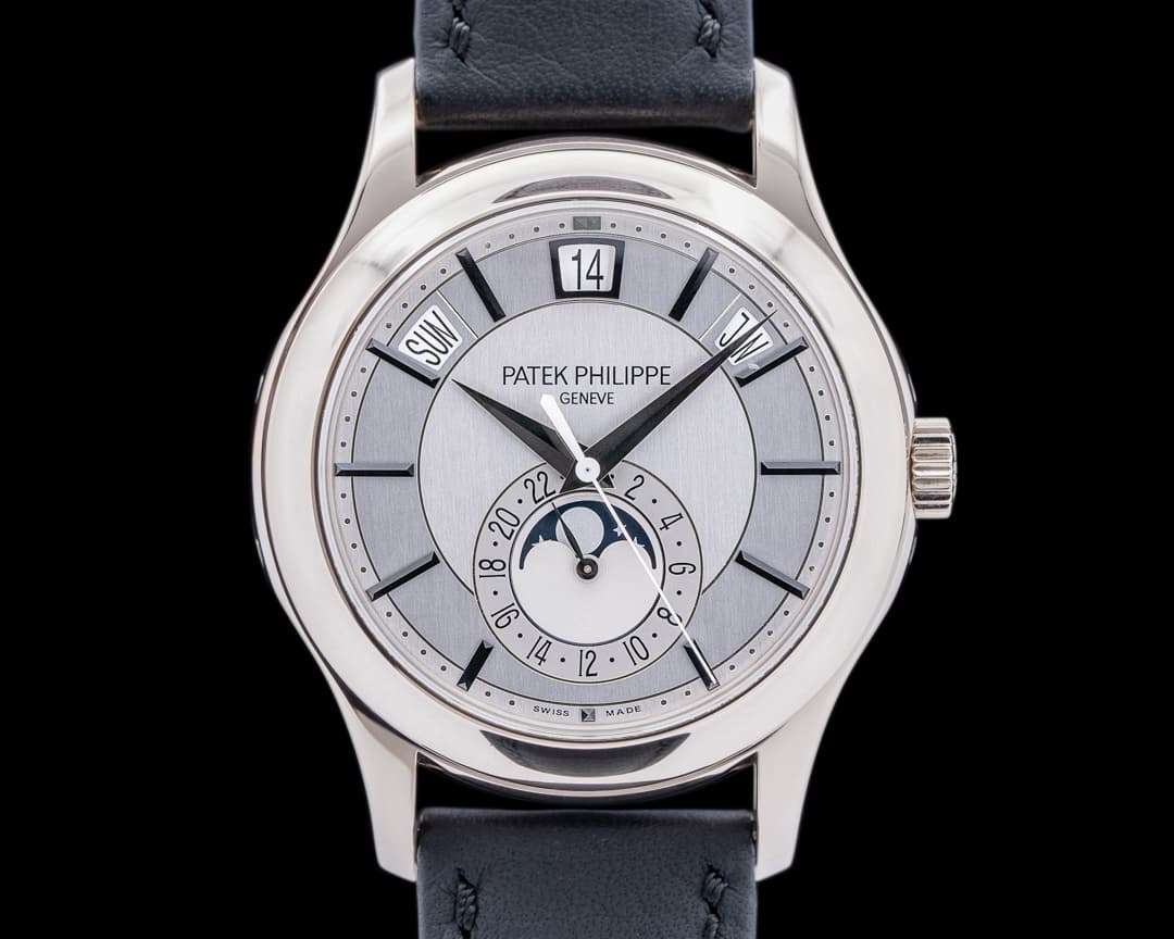 Patek Philippe Annual Calendar Rhodium Dial 18K White Gold