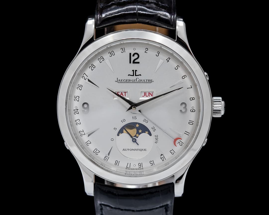 Jaeger LeCoultre Master Control Triple Date Moon SS Silver Dial