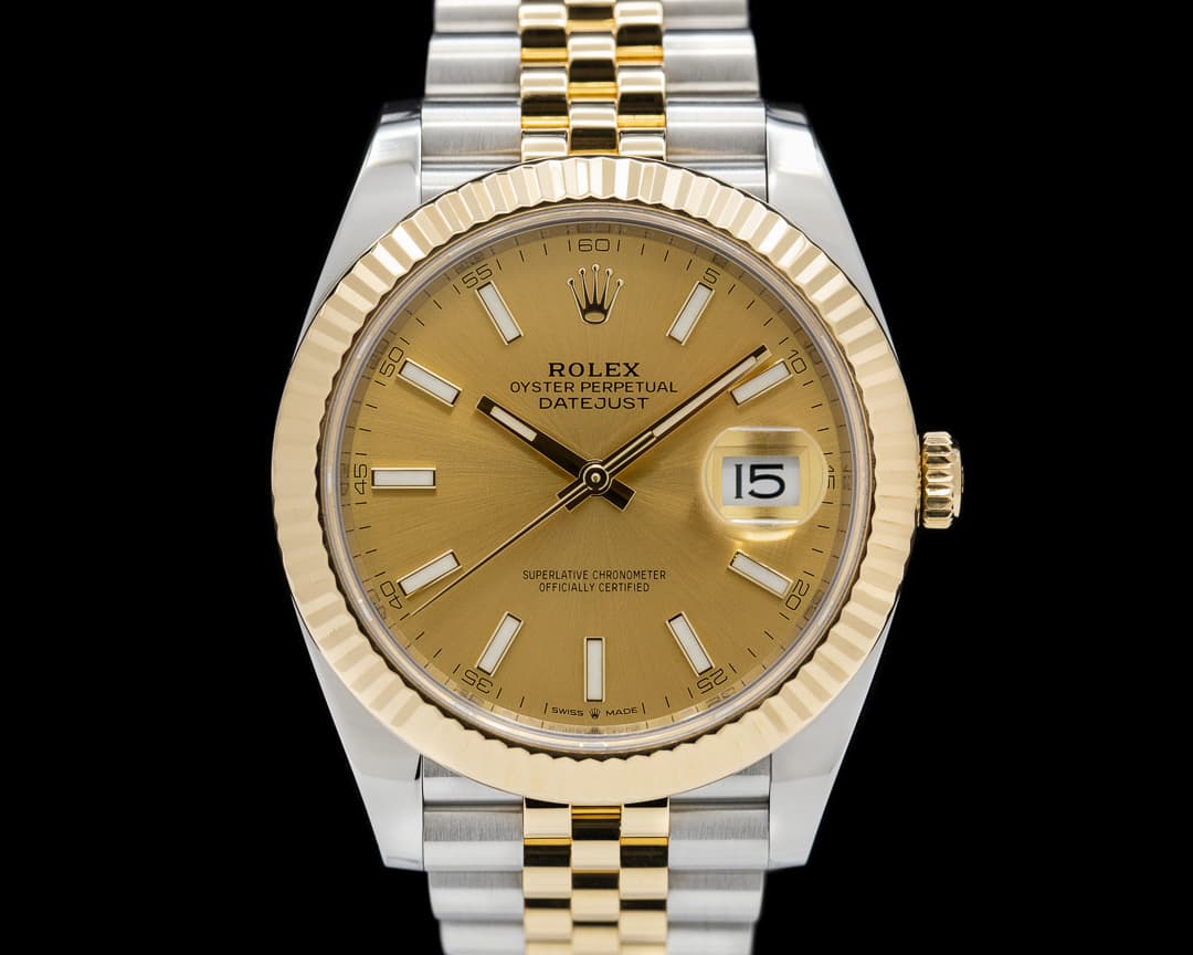 Rolex Datejust 41 Champagne Stick Dial 18K / SS
