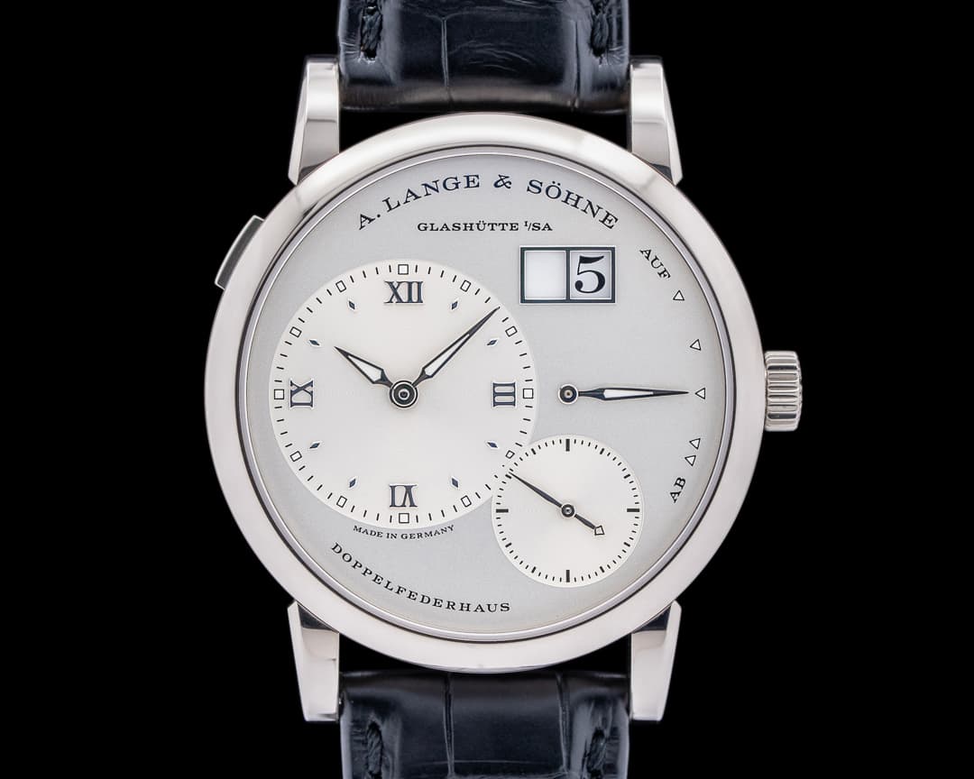 A. Lange and Sohne Lange 1 18K White Gold Silver Dial