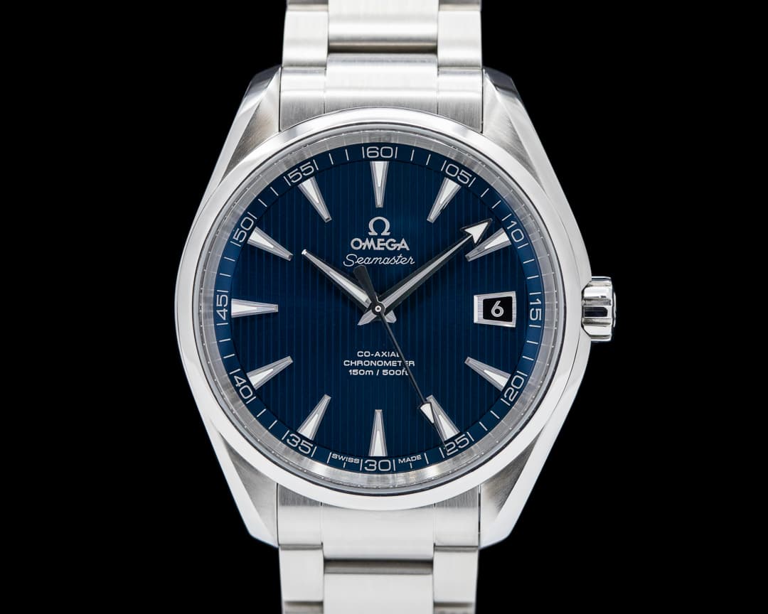 Omega Aqua Terra Co-Axial Date Blue Dial SS