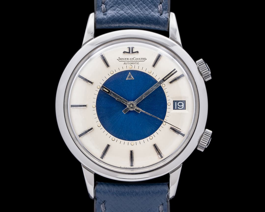 Jaeger LeCoultre Vintage Memovox Automatic Blue Tuxedo Dial SS