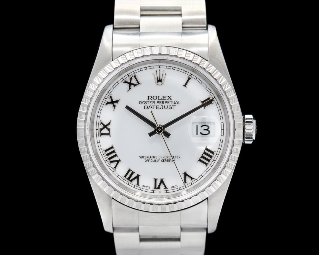 Rolex Datejust Bold White Roman Dial SS / Oyster