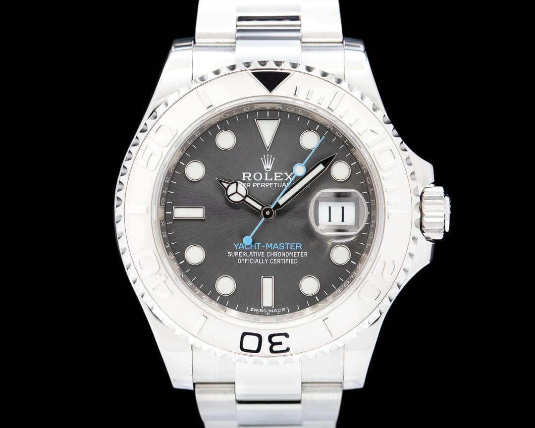 Rolex Yacht Master SS Dark Rhodium Dial / Platinum Bezel