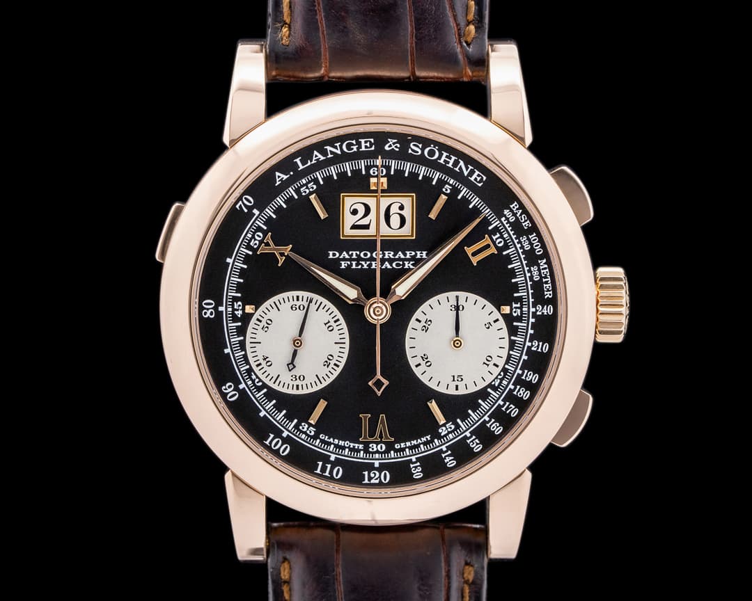 A. Lange and Sohne Datograph 403.031 18K Rose Gold Black Dial "DUFOUR" ORIGINAL OWNER