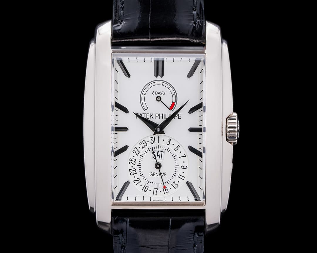 Patek Philippe Gondolo 8 Day Manual Wind White Dial 18K White Gold