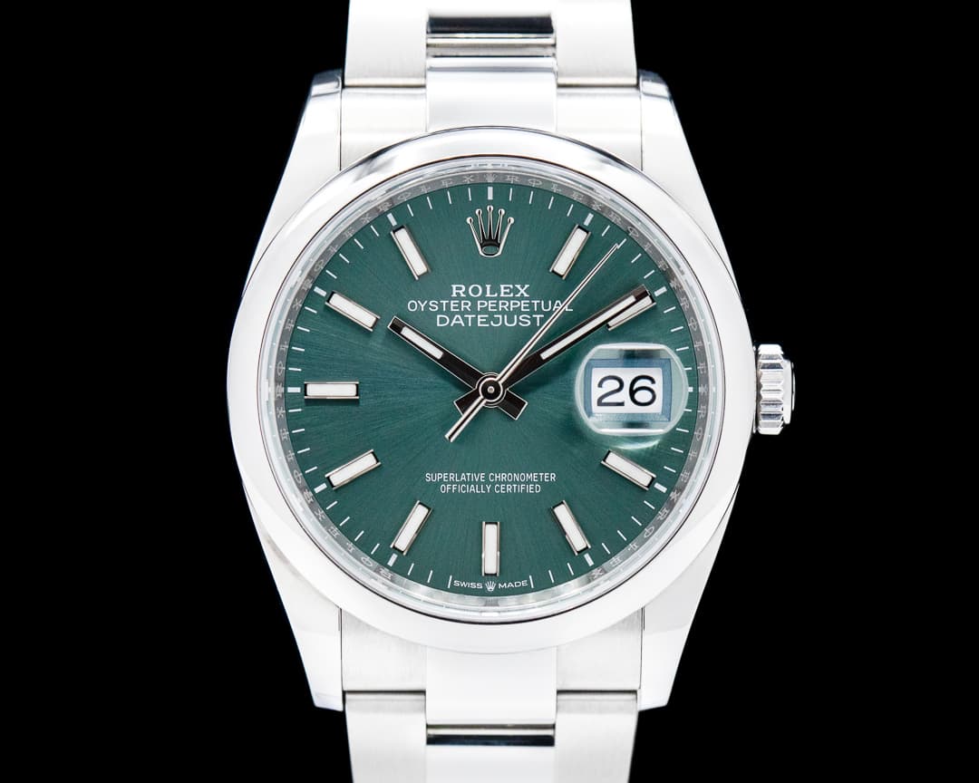 Rolex Datejust 126200 Mint Green / Oyster Bracelet