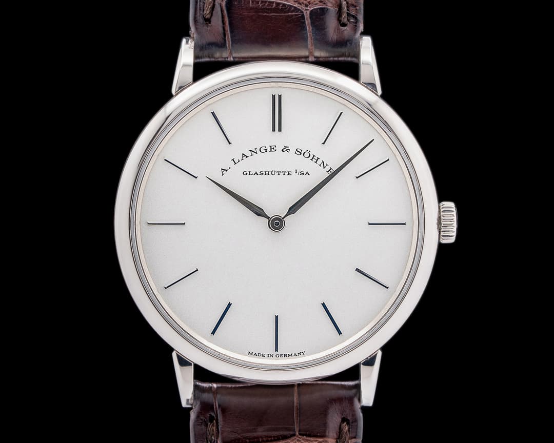 A. Lange and Sohne Saxonia Thin Manual Wind 201.027 18K White Gold