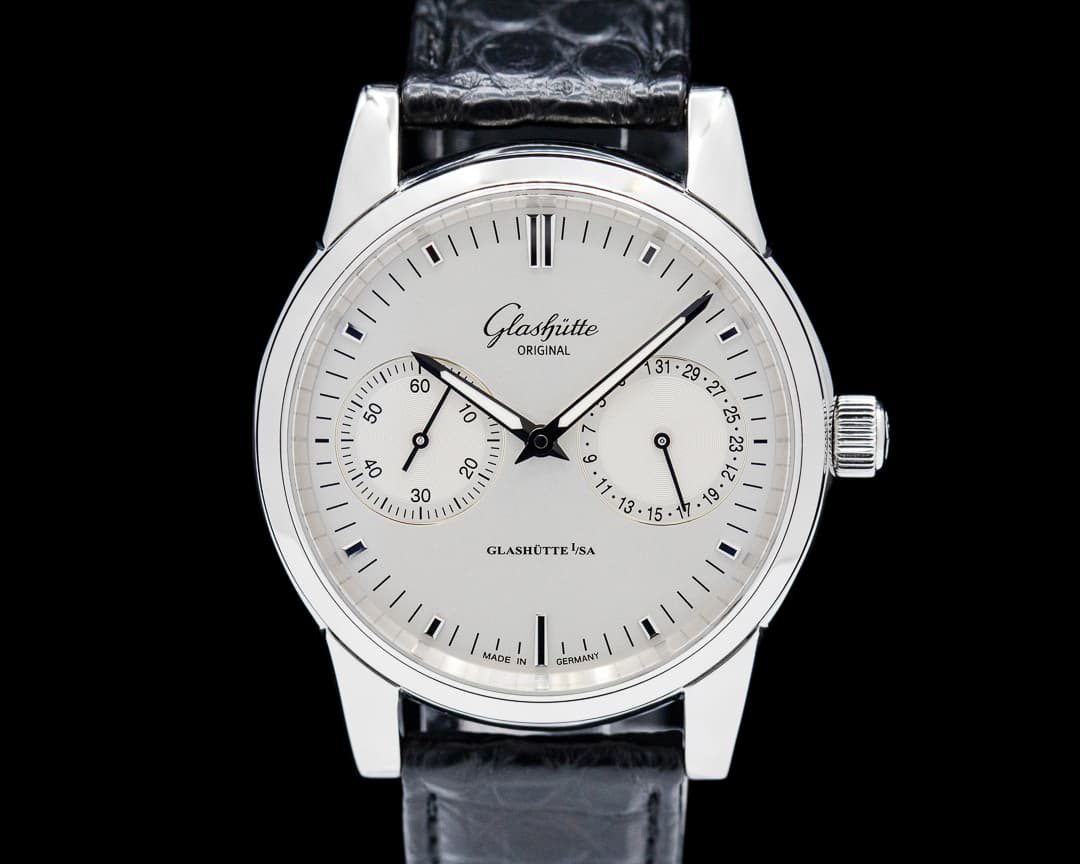 Glashutte Original Senator Hand Date SS Silver Dial