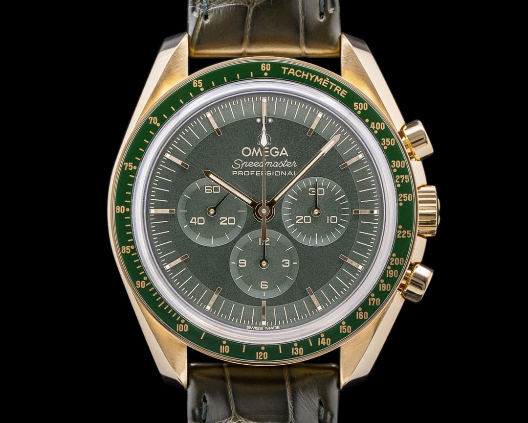 Omega Speedmaster Professional "Moonshine" 18k YG Green Dial