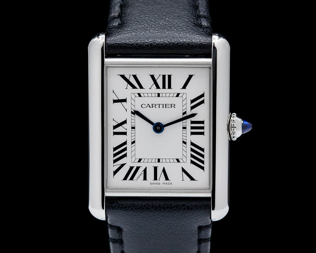 Cartier Tank Must SolarBeat Large SS White Roman Dial RARE