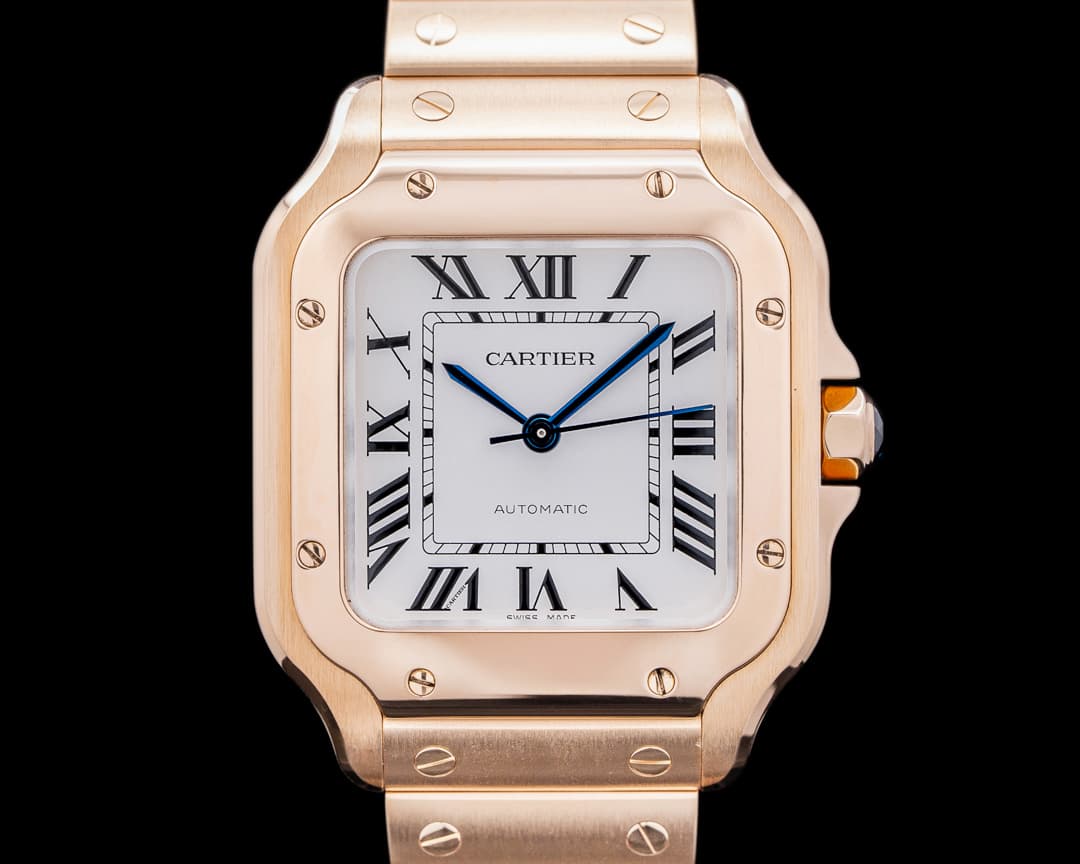 Cartier Santos Medium 18K Rose Gold Automatic