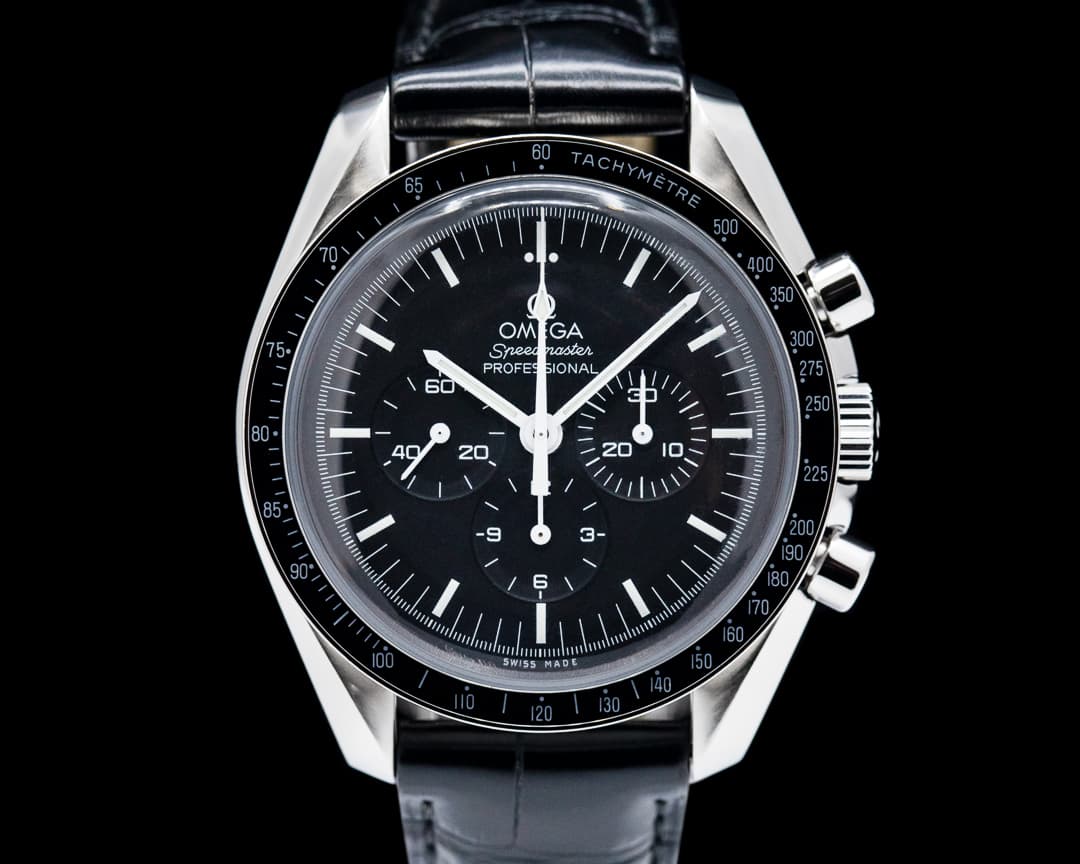 Omega Speedmaster Professional Black Dial SS Hesalite