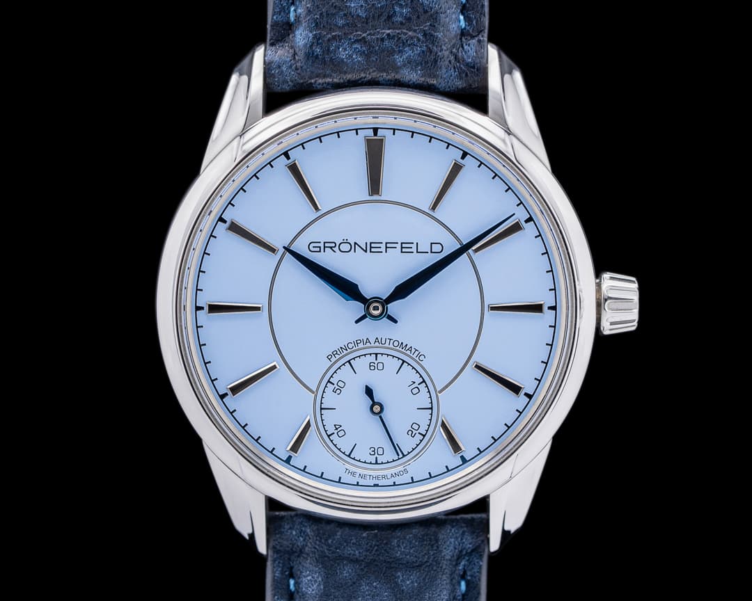 Gronefeld 1941 Principia Automatic Steel Light Blue Dial