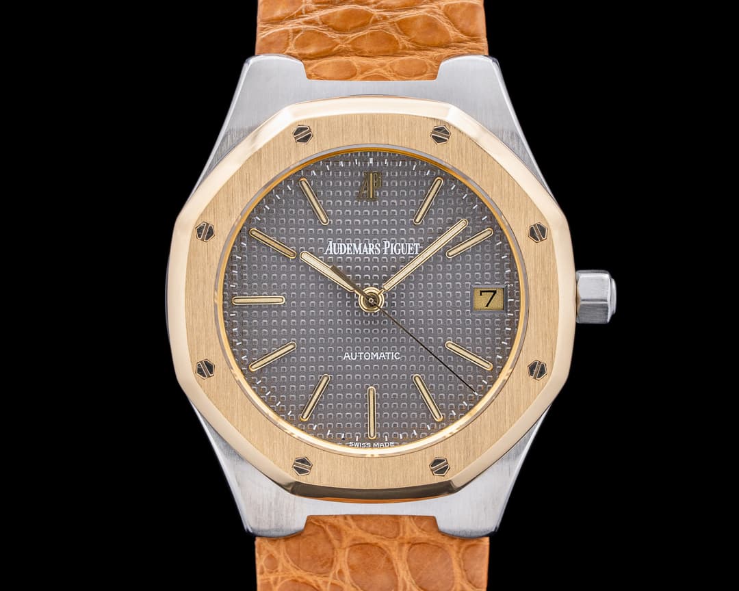 Audemars Piguet Royal Oak Automatic 14800SA 36MM Grey Dial SS / 18K Leather Strap