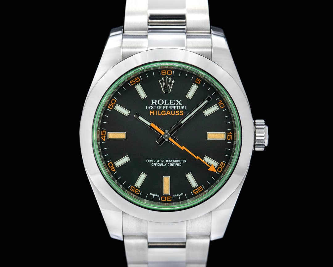 Rolex Milgauss 116400GV Black Dial Green Crystal