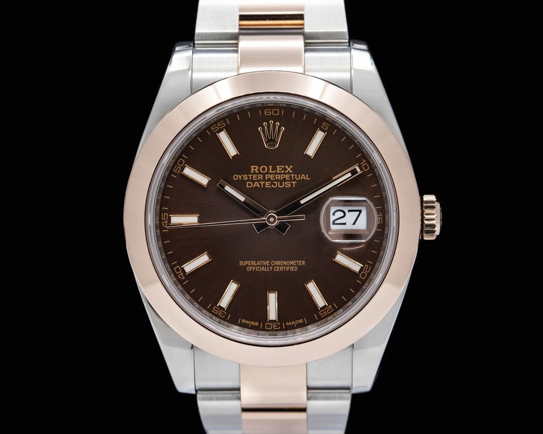 Rolex Datejust 41 126301 Tobacco Brown Dial 18K Rose Gold / SS