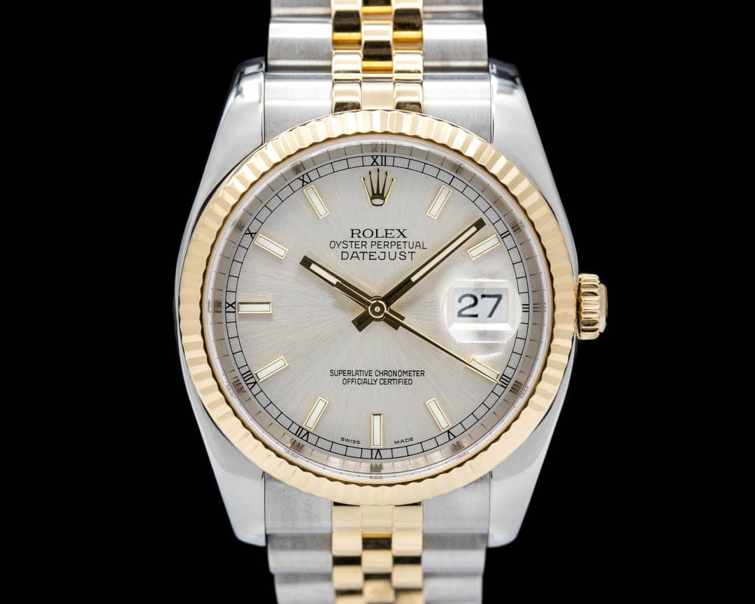 Rolex Datejust 36MM Silver Dial 18K / SS Jubilee