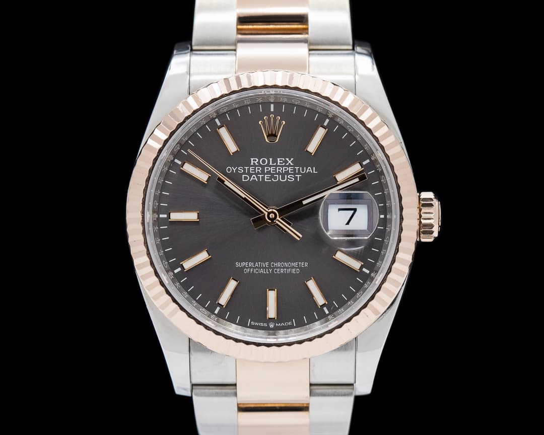 Rolex Datejust SS / Everose Gold Rhodium Dial