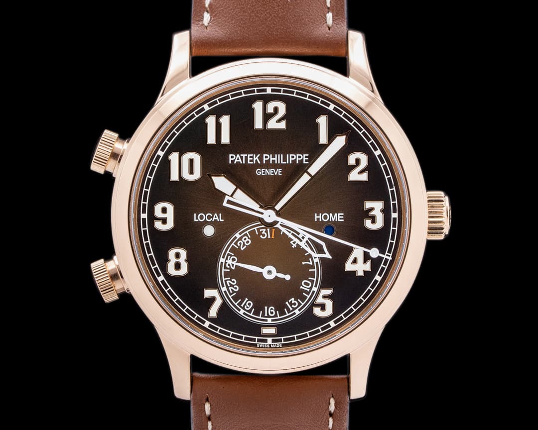Patek Philippe Calatrava 5524R Pilot Travel Time 18k Rose Gold