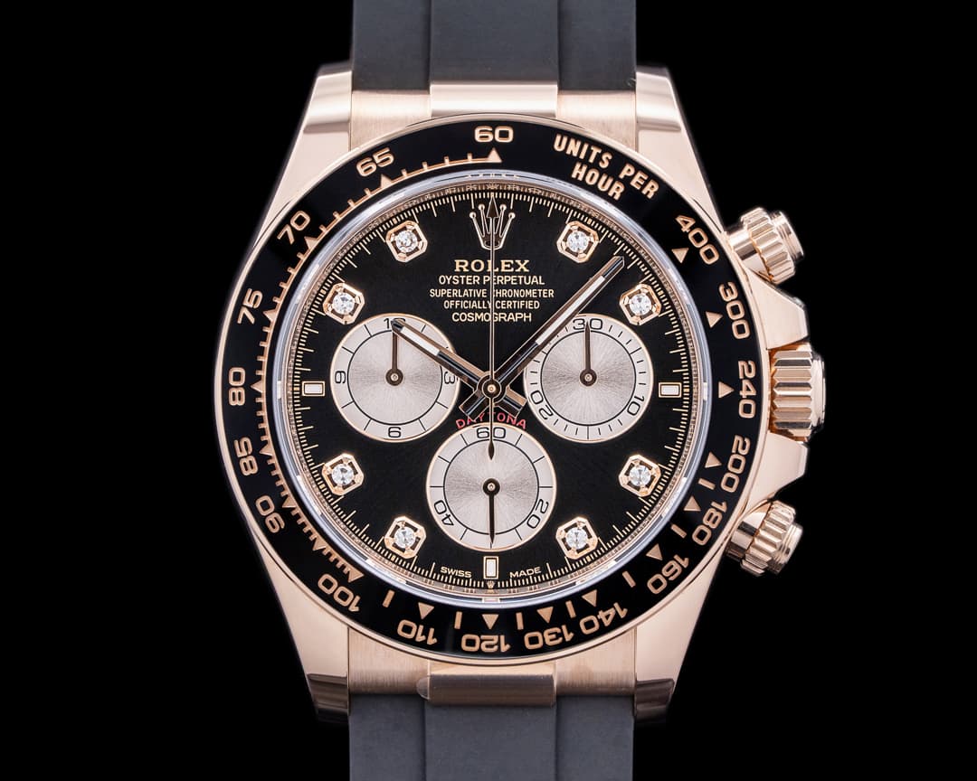 Rolex Daytona 126515 18K Rose Gold Oysterflex Diamond Dial