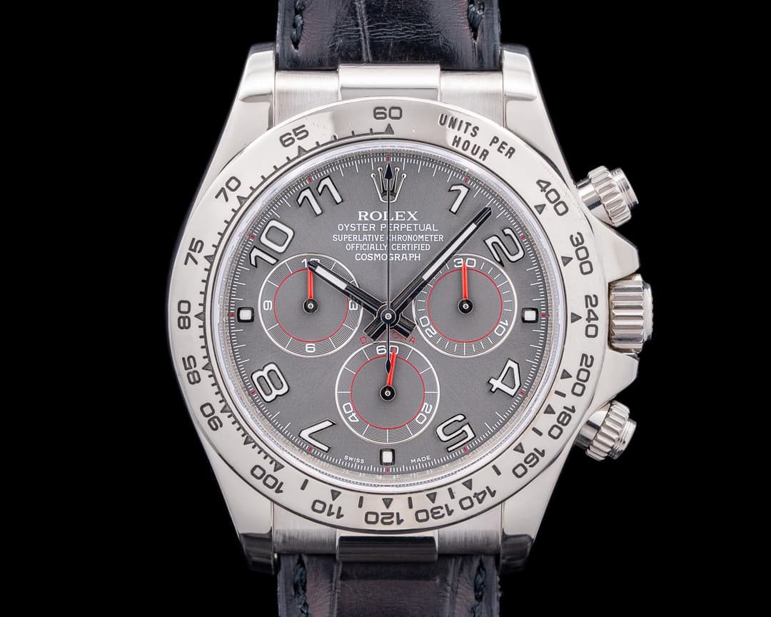 Rolex Daytona 116519 18K White Gold / Grey Arabic Dial