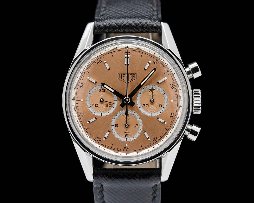 Heuer Carrera 1964 Lemania Re-Edition SS Copper Dial