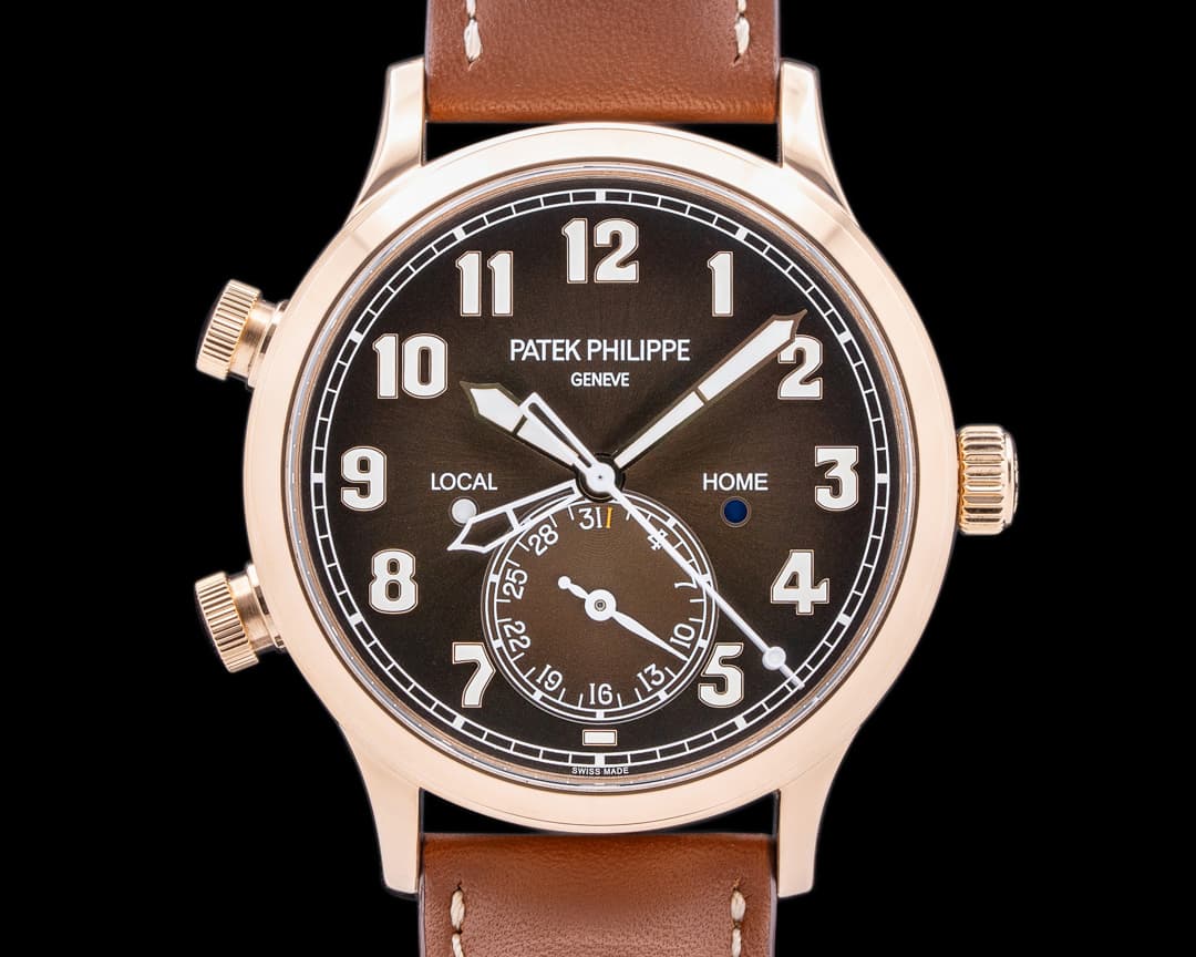 Patek Philippe Calatrava 5524R Pilot Travel Time 18k Rose Gold