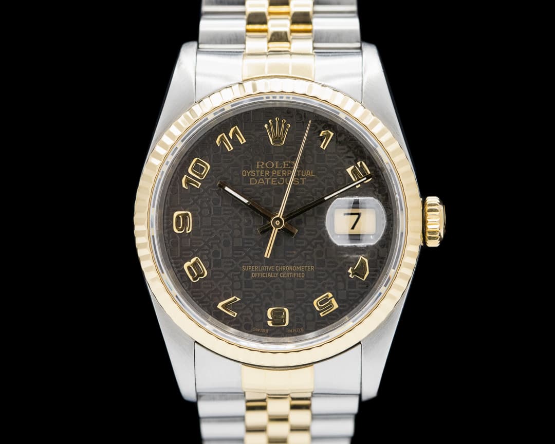 Rolex Datejust 16233 Grey Jubilee Dial 18K / SS Jubilee Bracelet