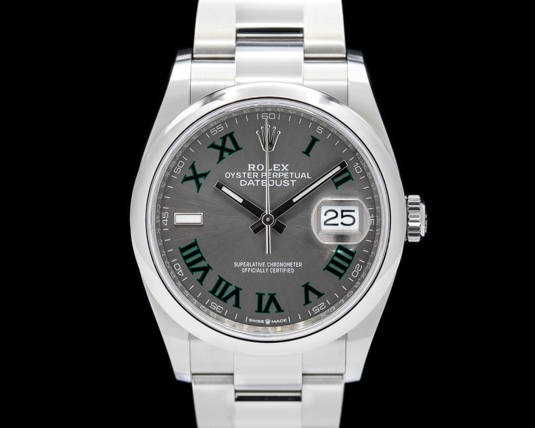 Rolex Datejust 36 126200 Wimbledon Roman Dial SS/Oyster UNWORN