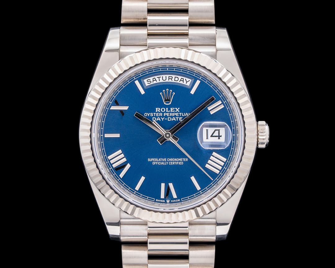 Rolex Day Date President 228239 18K White Gold / Blue Dial 40MM