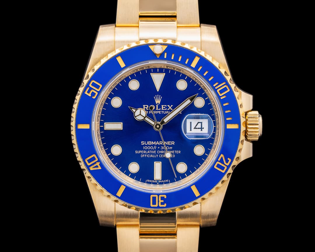 Rolex Submariner Date 116618 18K YG Blue Dial