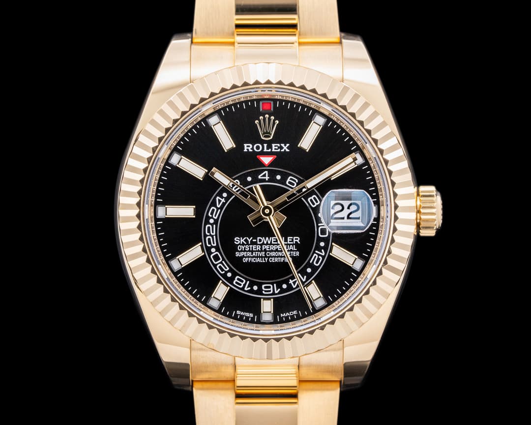 Rolex Sky Dweller 18K Yellow Gold / Black Dial