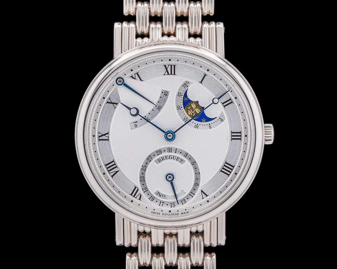 Breguet Classique 3137BB Power Reserve Moon 18K WG RARE Bracelet