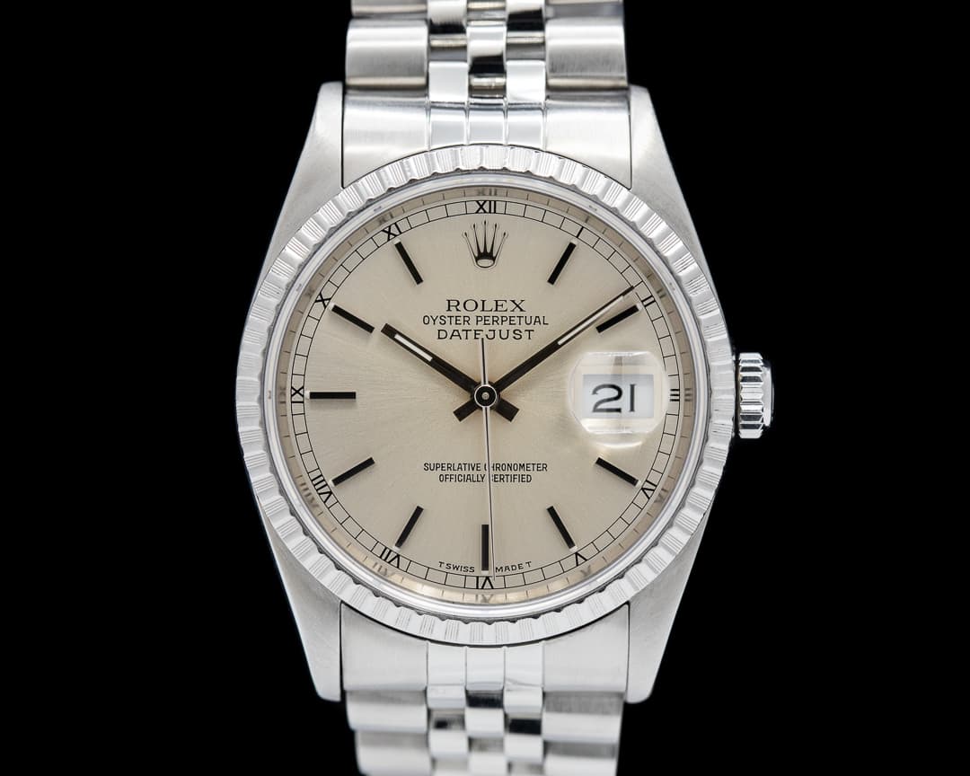 Rolex Datejust Silver Stick Dial SS / SS
