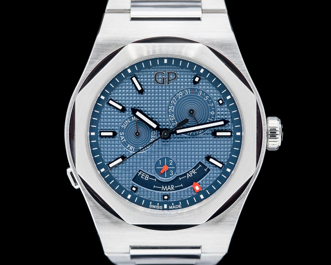 Girard Perregaux Laureato Perpetual Calendar Blue 81035 Steel Automatic 42mm