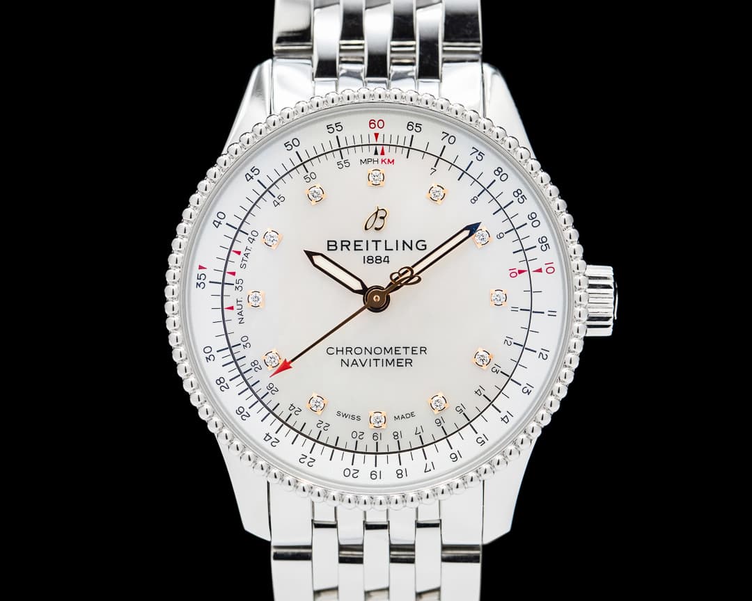 Breitling Navitimer Automatic 35 SS MOP/Diamonds