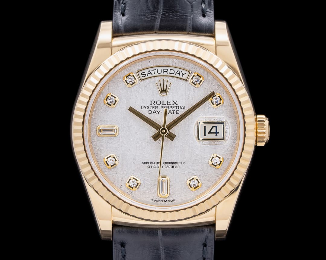 Rolex Day Date President 118138 Meteorite Diamond Dial 18K YG