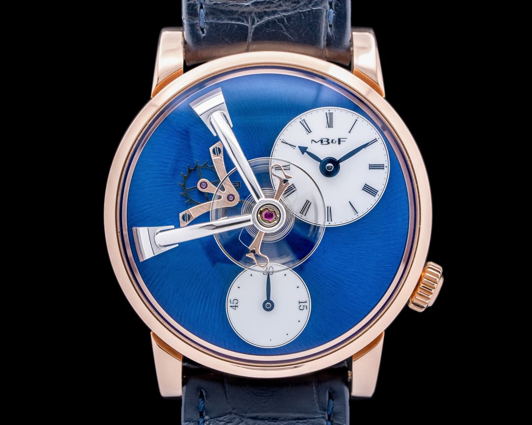 MB&F LM101 Legacy Machine Rose Gold / Blue Dial