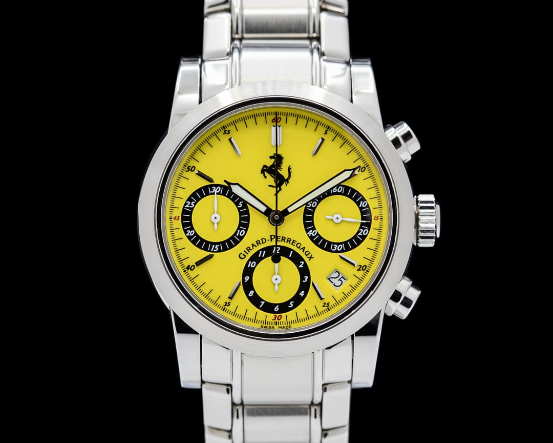 Girard Perregaux Ferrari Chronograph Yellow Dial SS