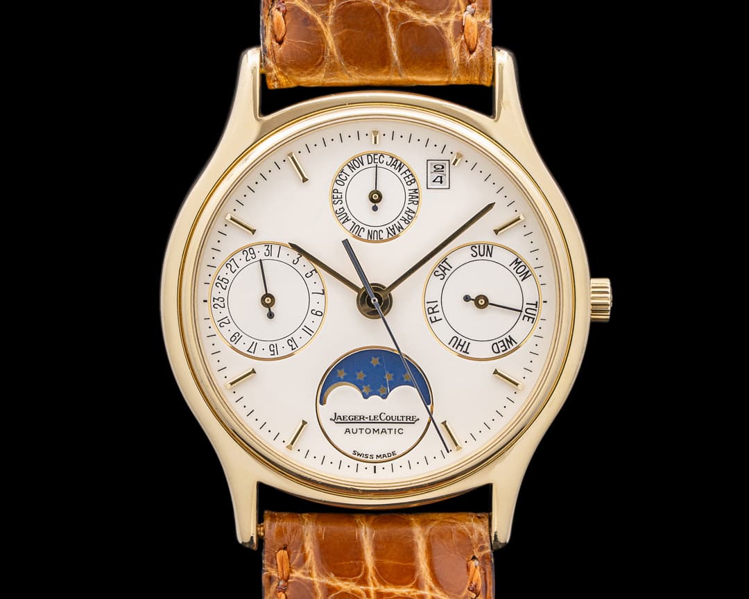 Jaeger LeCoultre Perpetual Calendar Enamel Dial 18K Yellow Gold
